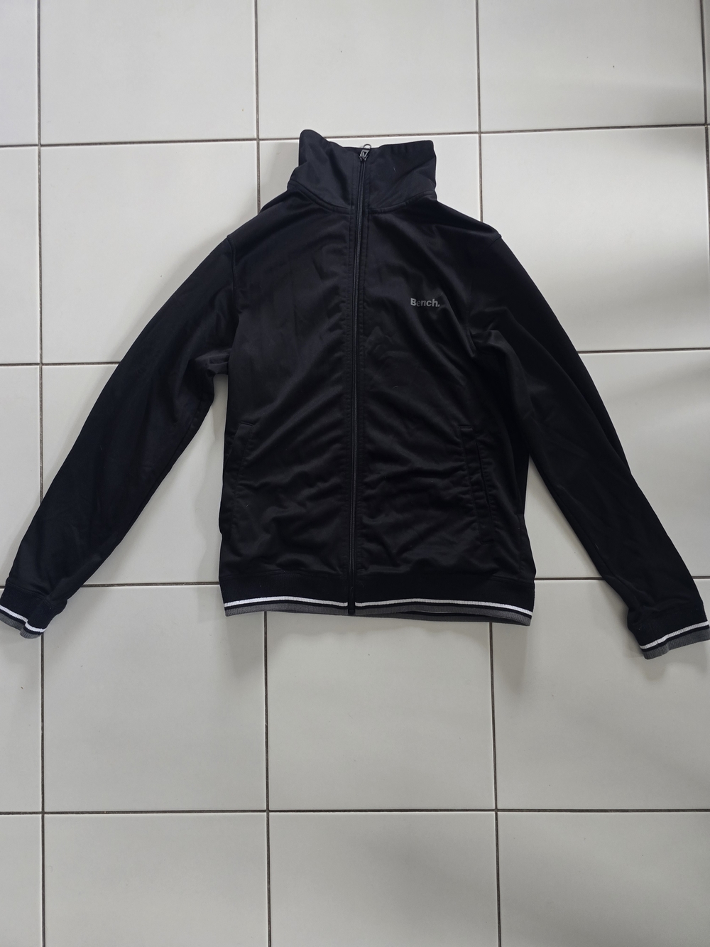 Bench zip up men's funnel neck black medium